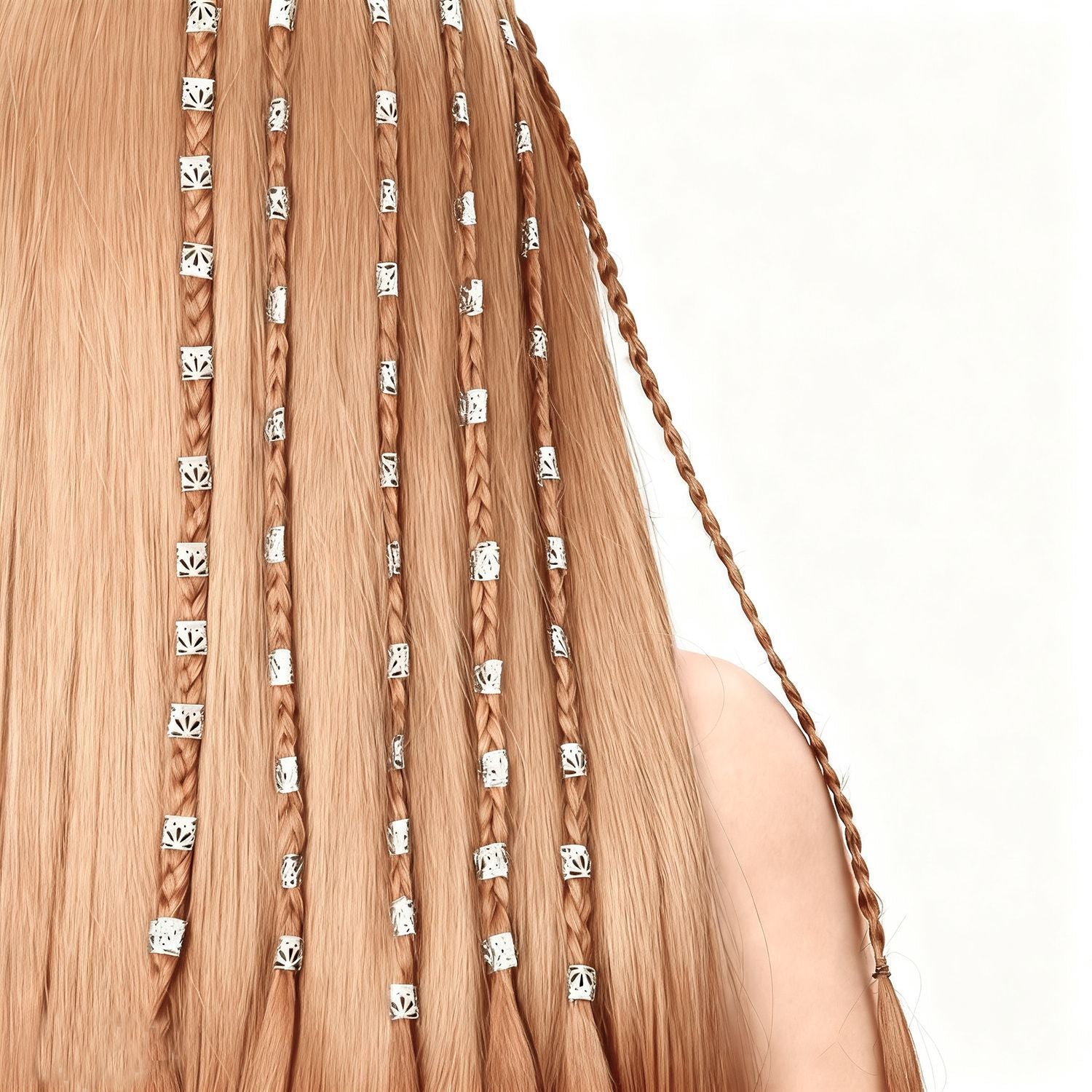 Damen Haaraccessoires Set mit eleganten Zopfverzierungen und Metallringen Shop Nory