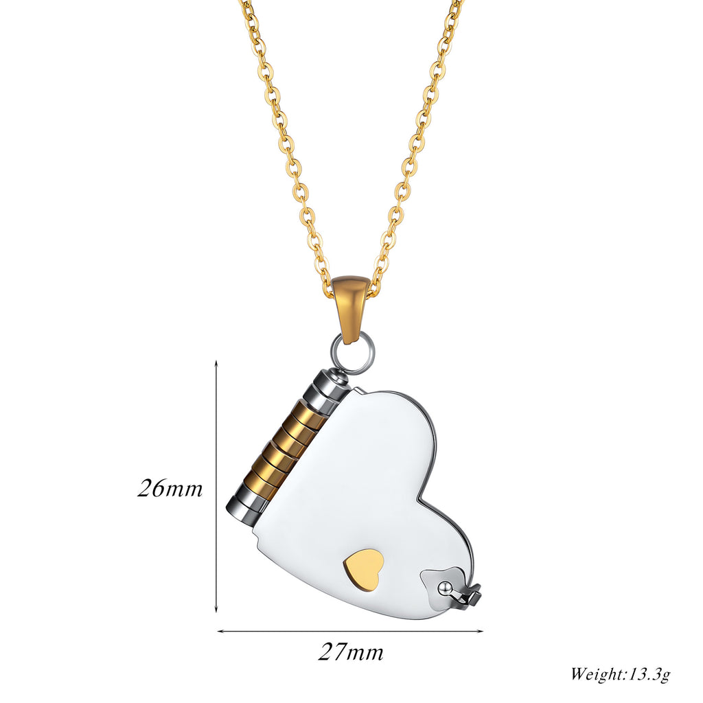 Damen Herzförmiger Medaillon-Anhänger mit Spiralverschluss Shop Nory