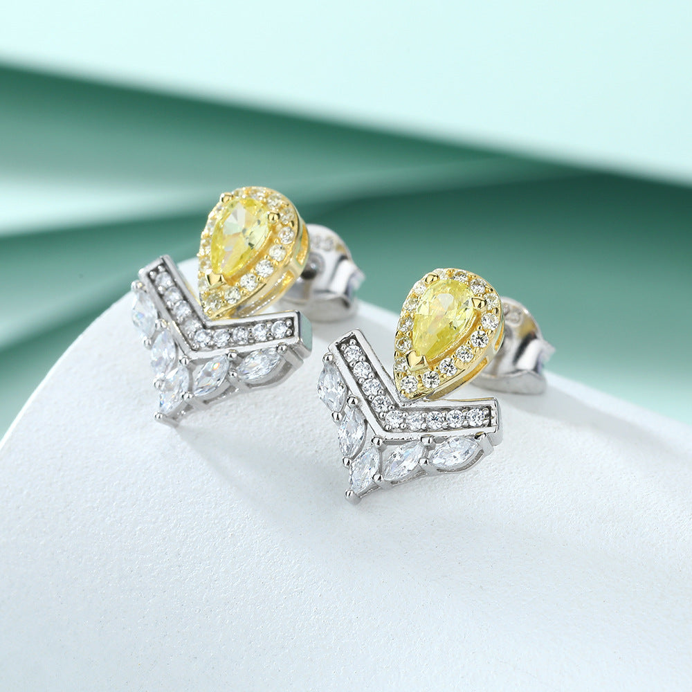 Damen elegante Ohrstecker mit funkelndem Zirkonia und brillantem Design Shop Nory