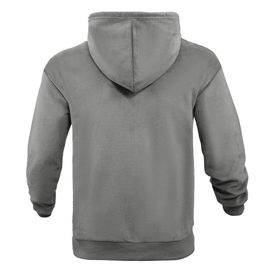 Herren sportlicher Zip-Hoodie aus atmungsaktivem Material mit Taschen