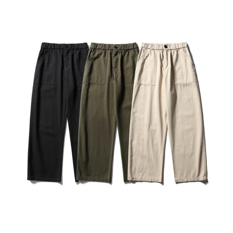 Damen Weite Utility-Cargohose mit elastischem Bund und aufgesetzten Fronttaschen Shop Nory