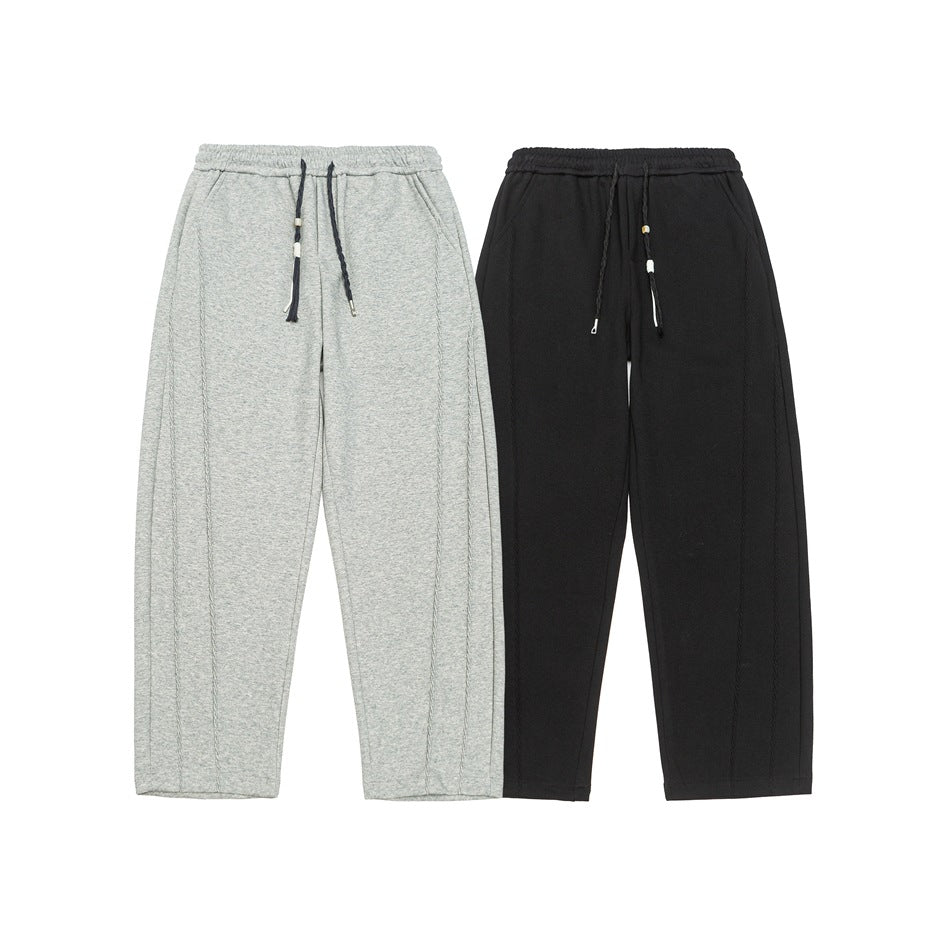 Damen Weite High‑Waist Jogginghose mit Ziernähten und Kordelzug Shop Nory