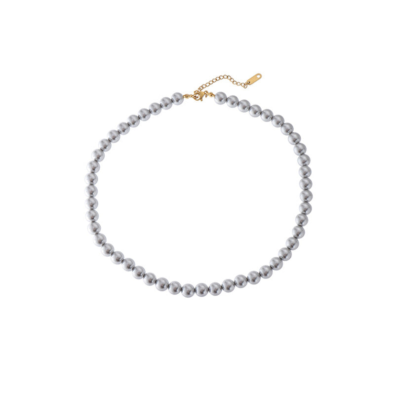 Damen elegante Perlenhalskette mit hochwertigem Verschluss Shop Nory