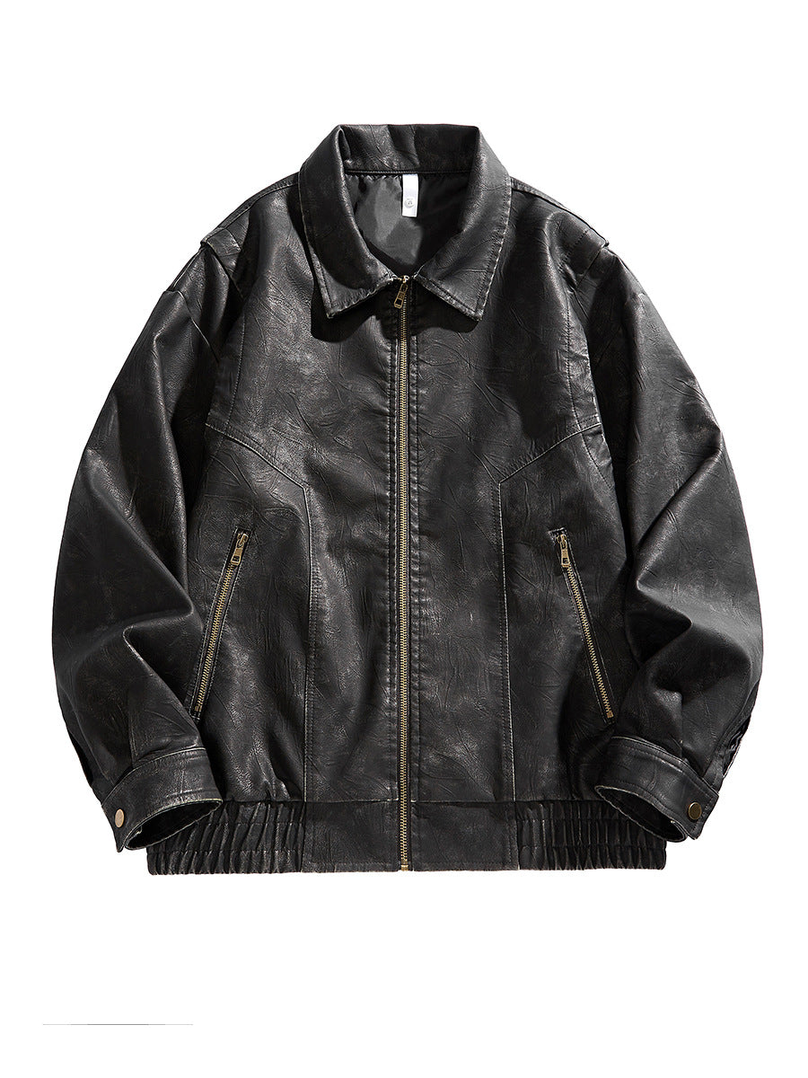 Herren kurz geschnittene jacke mit elastischem Bund und Taschen