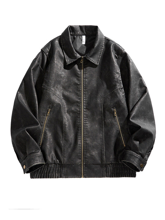 Herren kurz geschnittene jacke mit elastischem Bund und Taschen
