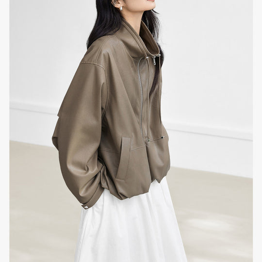 Damen Modische Blousonjacke mit hohem Kragen Shop Nory