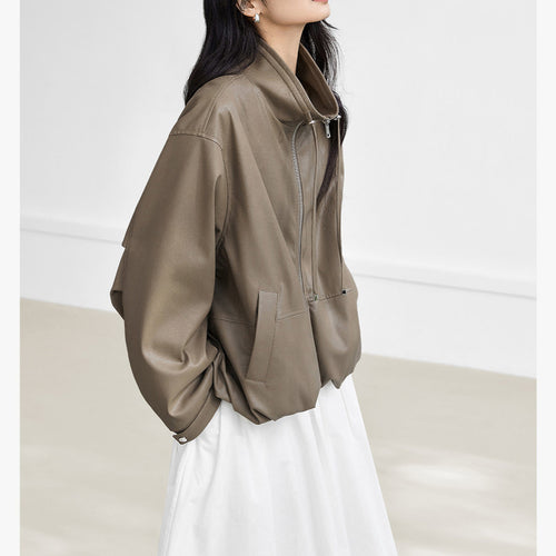 Damen Modische Blousonjacke mit hohem Kragen Shop Nory