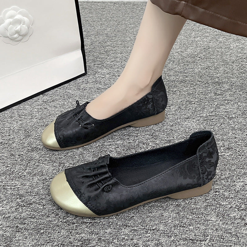 Damen elegante Ballerinas mit modischer Schleifenverzierung
