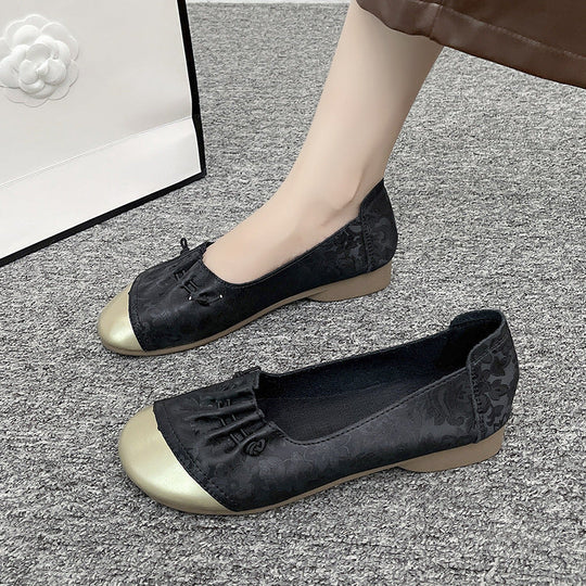 Damen elegante Ballerinas mit modischer Schleifenverzierung