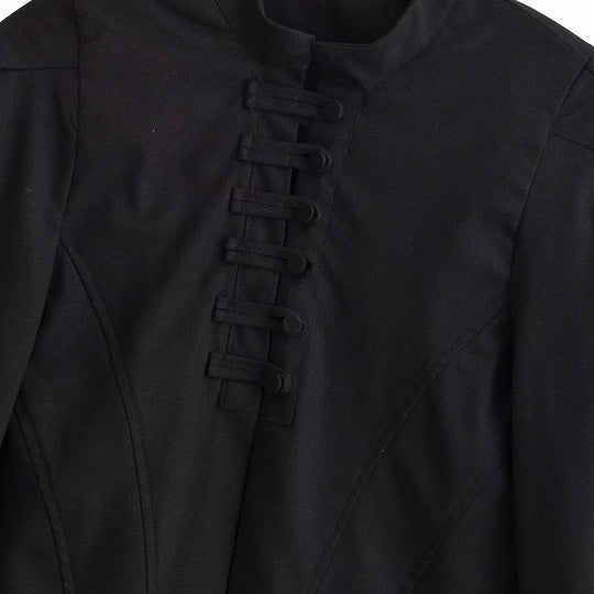 Damen Cropped Kurzjacke mit Stehkragen, kastiger Silhouette und minimalistischer Rückenpasse Shop Nory