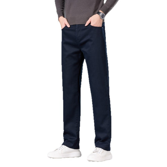 Herren Entspannte Baumwoll-Twill-Chinohose mit geradem Bein Shop Nory
