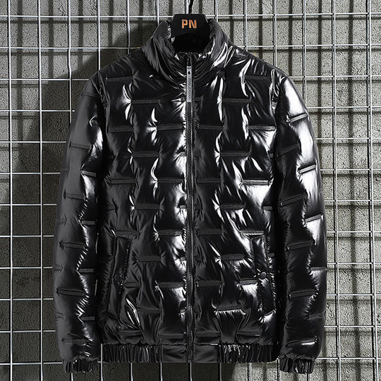 Herren Metallic-gesteppte Thermoisolierte Steppjacke mit hohem Stehkragen Shop Nory