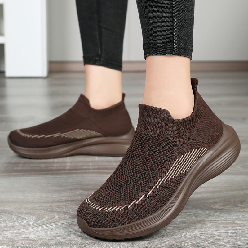 Damen nan ultraleichter Strick-Fit-Reisesneaker mit ergonomischem Memory-Fußbett, elastischem Sockeneinstieg und rutschfester Travel-Profilsohle Shop Nory
