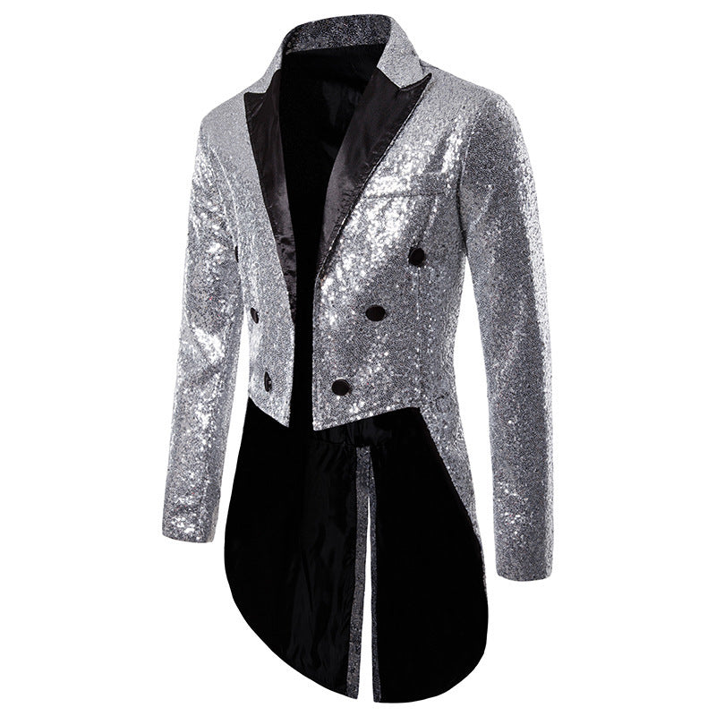 Herren glamouröser Paillettenblazer mit exklusivem Design Shopnory