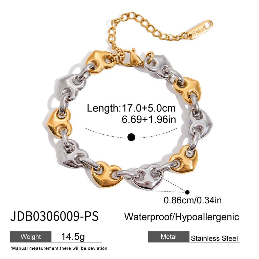 Damen Halskette mit modernem, wasserfestem Gliederdesign aus hypoallergenem Edelstahl Shop Nory