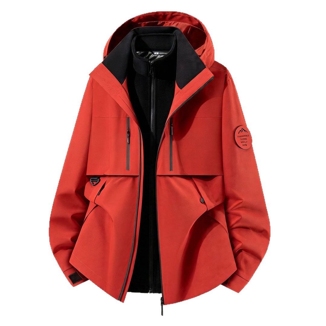 Herren dreilagige Softshell-Outdoorjacke mit herausnehmbarem Fleecefutter und Kapuze Shop Nory