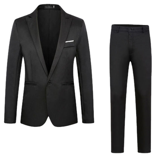 Herren Zweiteiliges Anzugset schlanker Schnitt mit Sakko und flacher Bundhose Shop Nory