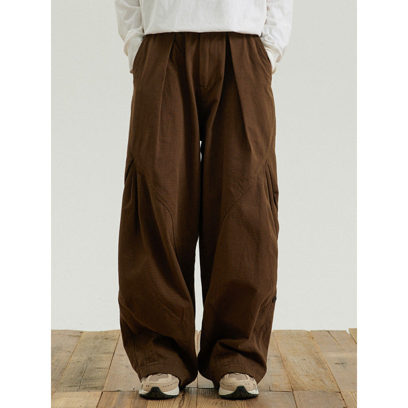 Herren Weite Baggy-Cargo-Hose mit Faltendetails und elastischem Bund Shop Nory