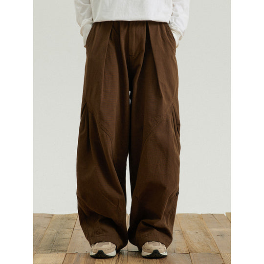 Herren Weite Baggy-Cargo-Hose mit Faltendetails und elastischem Bund Shop Nory