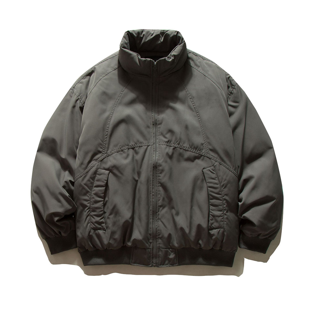 Herren Boxy-wattierte Bomberjacke mit hohem Stehkragen, elastischem Saum und praktischen Eingrifftaschen Shop Nory