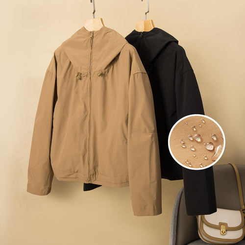 Damen Leichte wasserabweisende Kapuzenjacke Shop Nory