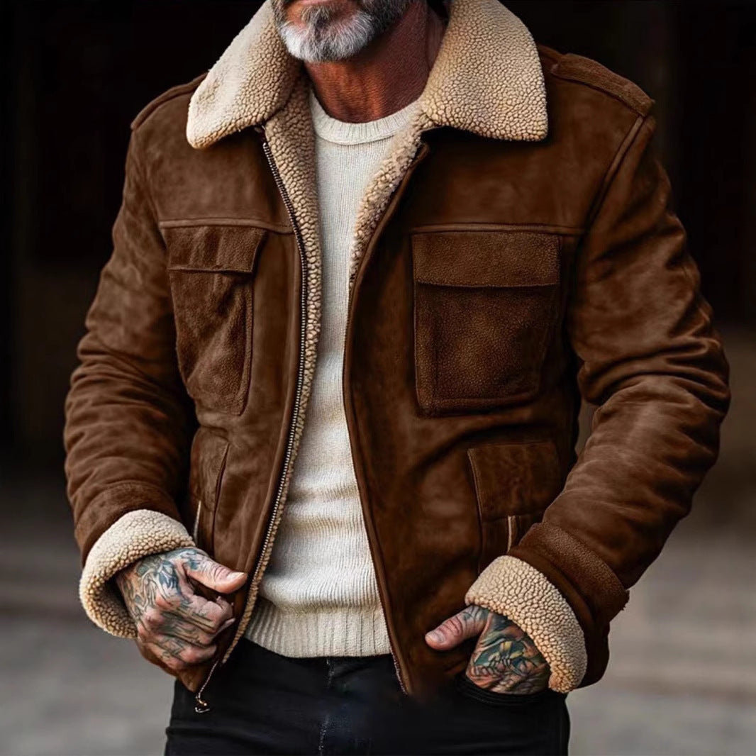 Herren Luxus Lammfell jacke