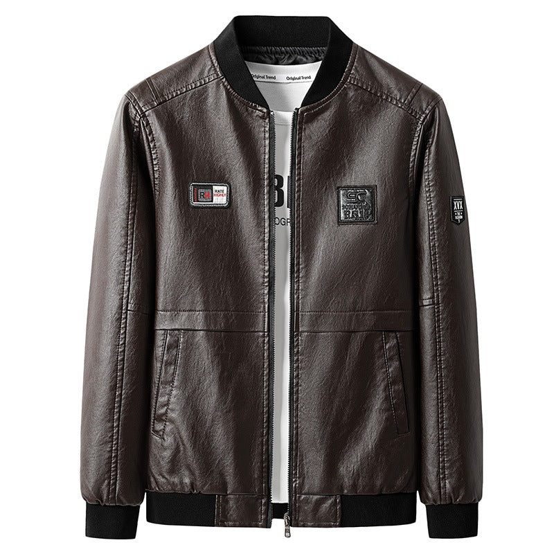 Herren Modische Kunstleder-Bomberjacke Shop Nory 1787738231