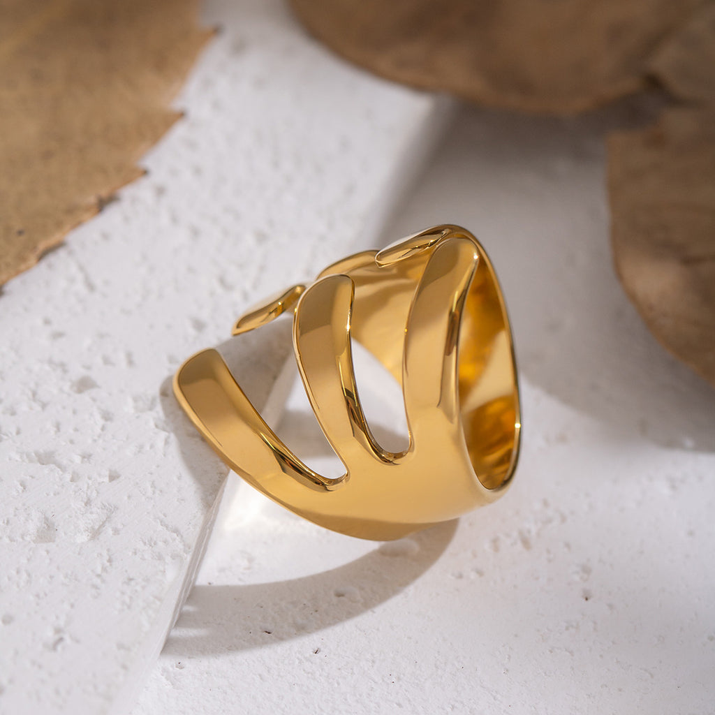 Damen modischer Edelstahlring mit hypoallergener Beschichtung Shop Nory