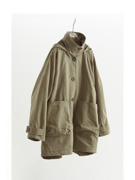 Damen Modische Übergangsjacke mit abnehmbarer Kapuze Shop Nory