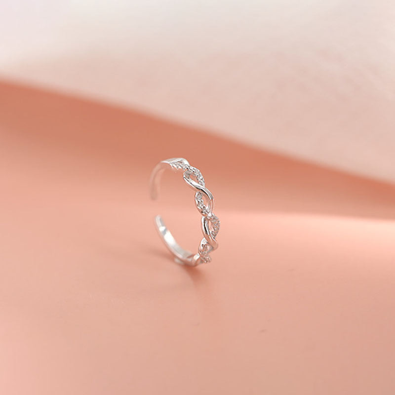 Damen eleganter Zwischenschicht-Ring mit funkelnden Zirkonia Shop Nory