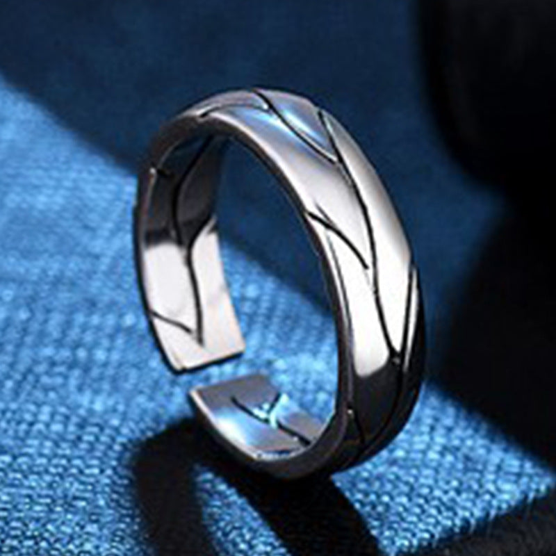 Damen Offener Ring mit kunstvollem Linienmuster und elegantem Design Shop Nory