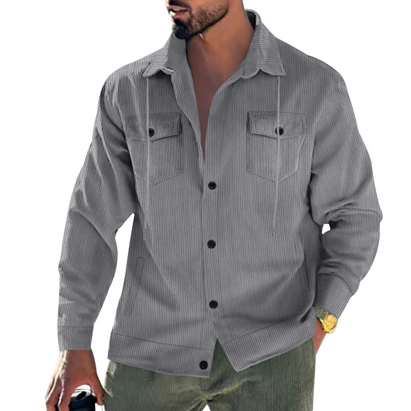 Herren Cord-Jacke mit praktischen Taschen und klassischem Schnitt