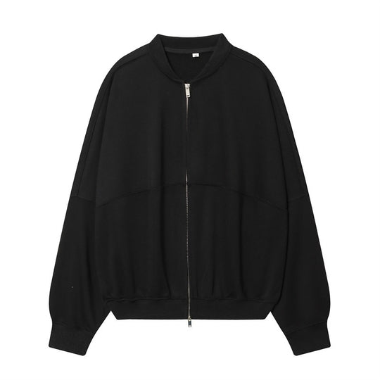 Damen Oversize-Sweatjacke mit Zwei-Wege-Reißverschluss und geripptem Bund Shop Nory