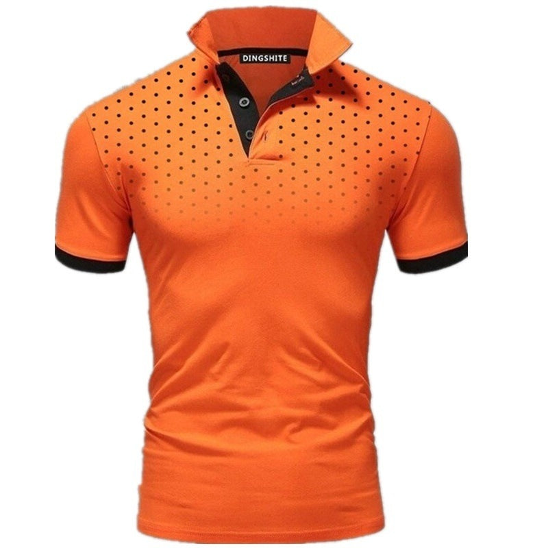 Herren Poloshirt mit modernen Punktdesign und atmungsaktiven Eigenschaften
