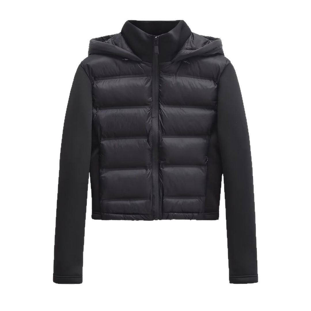 Damen Gekürzte gesteppte Hybrid‑Wattierte Jacke mit Kapuze Shop Nory