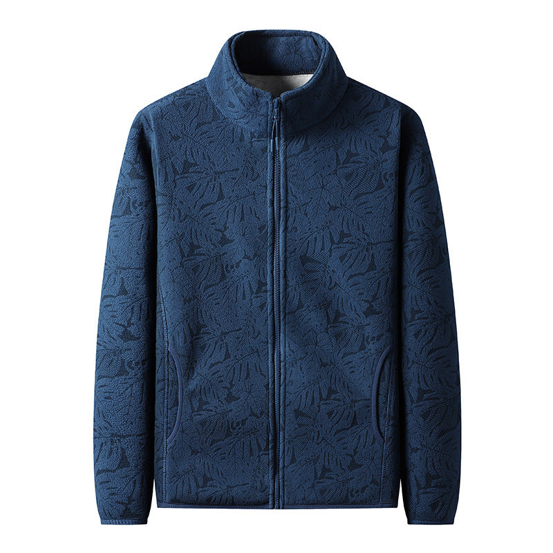Damen Fleecejacke mit durchgehendem Reißverschluss und floraler Jacquard-Struktur Shop Nory
