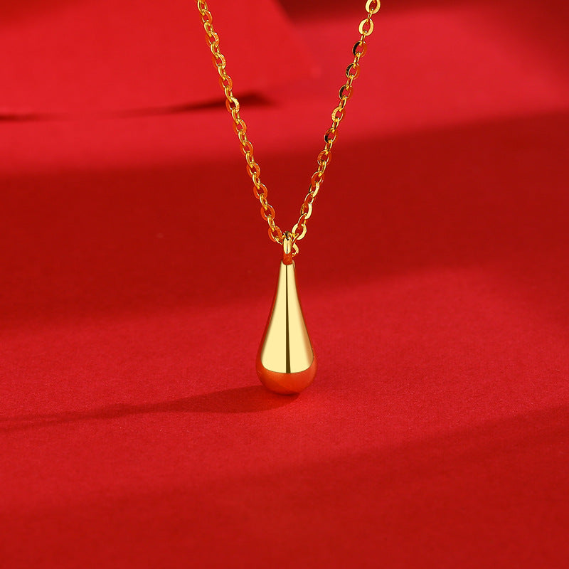 Damen eleganter Tropfen Anhänger mit feiner Kette Shop Nory