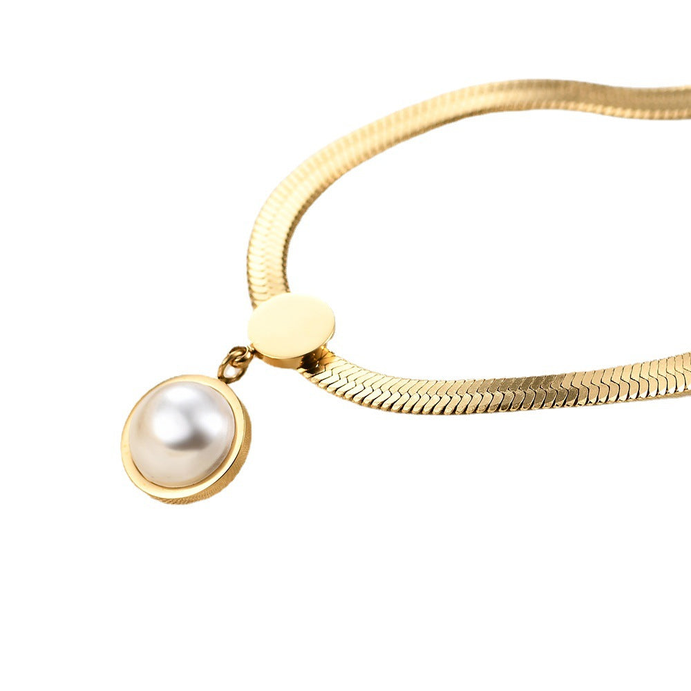 Damen Halskette mit elegantem Perlendesign und verstellbarem Verschluss Shop Nory