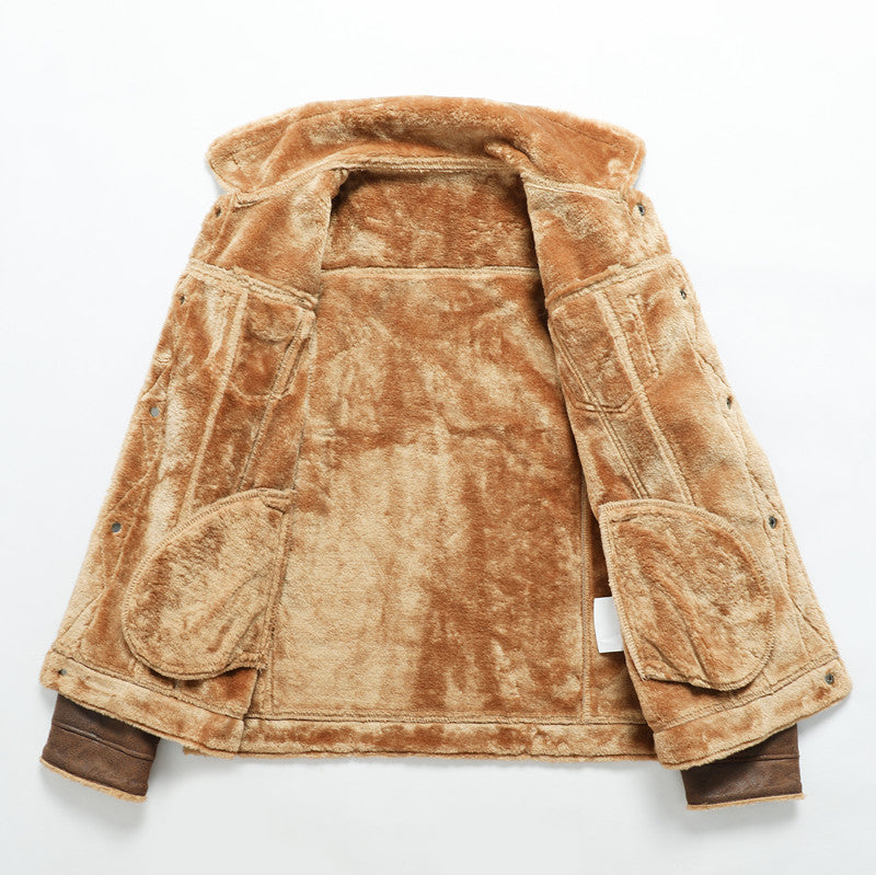 Herren Wildlederoptik Jacke Shop Nory