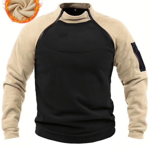 Herren Thermo-Fleecepullover mit Schulter-Reißverschlüssen & Ärmeltasche Shop Nory