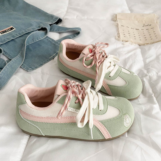 Damen Retro-sportliche Sneaker mit Wildleder- und Mesh-Mix sowie gepolsterter Komfortsohle Shop Nory