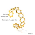 Damen Offener Armreif aus hypoallergenem Edelstahl mit goldplattierter Oberfläche Shop Nory