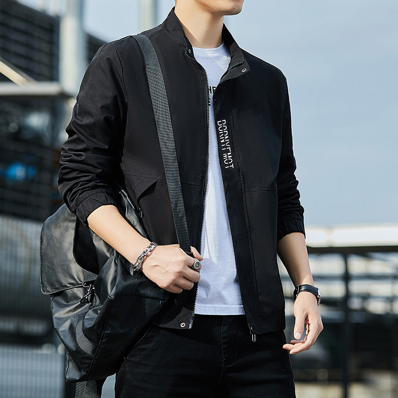 Herren Leichter Urbaner Tech-Blouson mit Nanobeschichtung, Stehkragen und verdeckten Reißverschlusstaschen Shop Nory