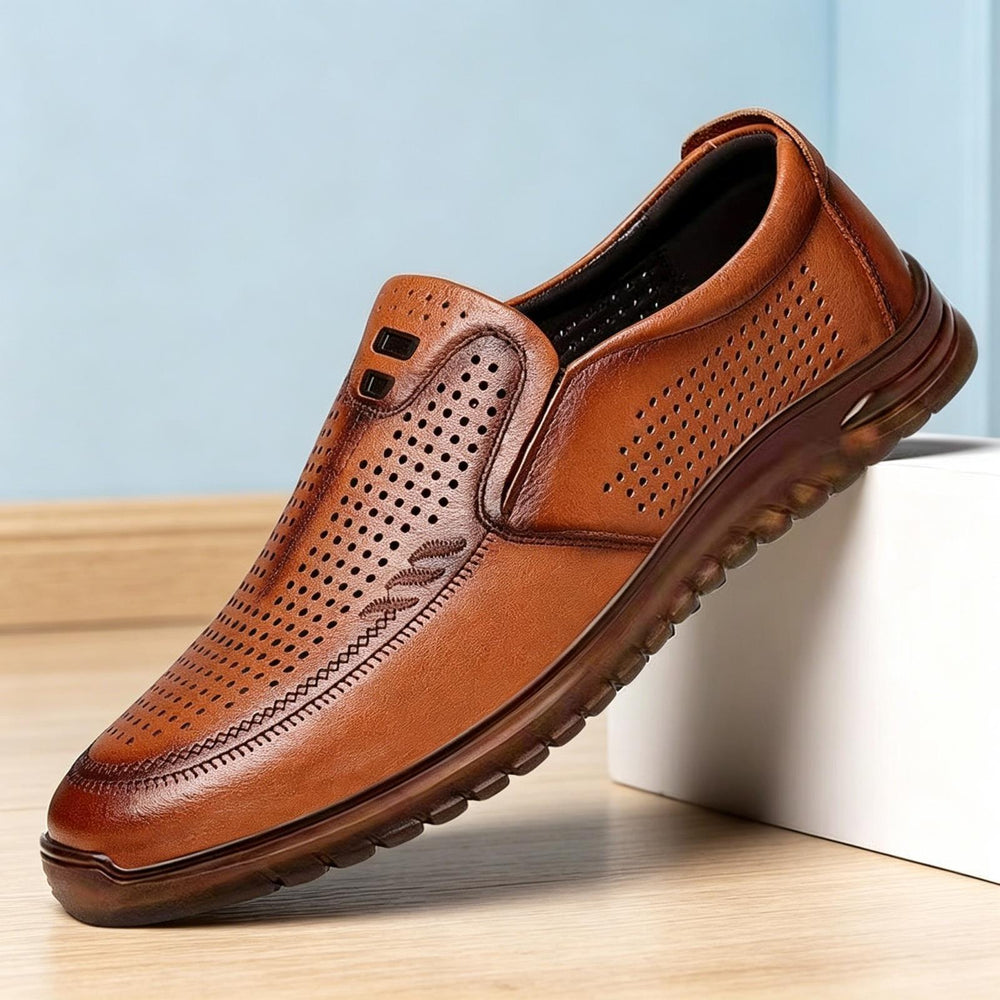 Herren Bequeme Leder Sneakers Shop Nory