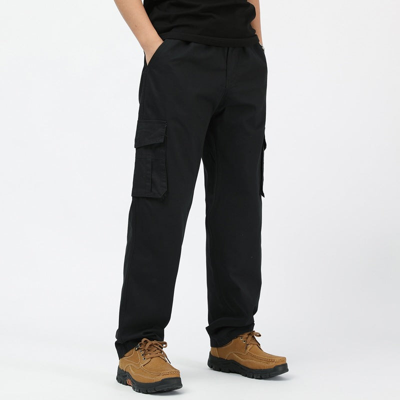 Herren Utility-Cargohose mit weitem Schnitt, mehrfachen Klappentaschen & geradem Bein Shop Nory