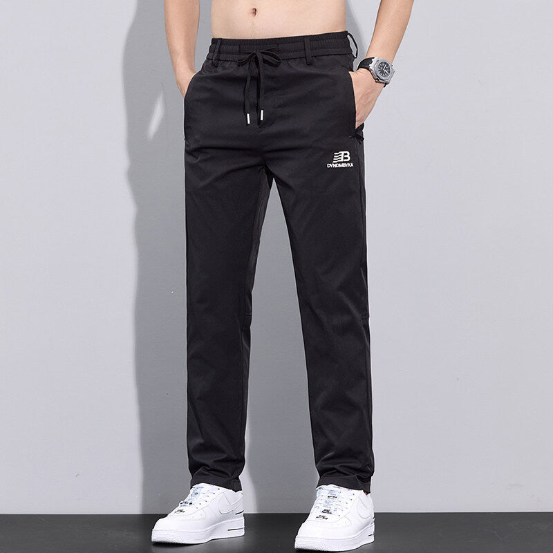 Herren Sportliche Freizeithose mit verstellbarem Kordelzug und seitlichen Reißverschlusstaschen