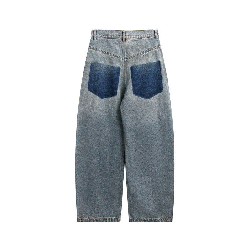 Damen High‑Waist Baggy-Jeans mit aufgesetzten Fronttaschen und Destroy-Details Shop Nory