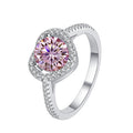 Damen zierlicher Verlobungsring mit funkelndem Herzdesign und glitzerndem Zirkonia Shop Nory