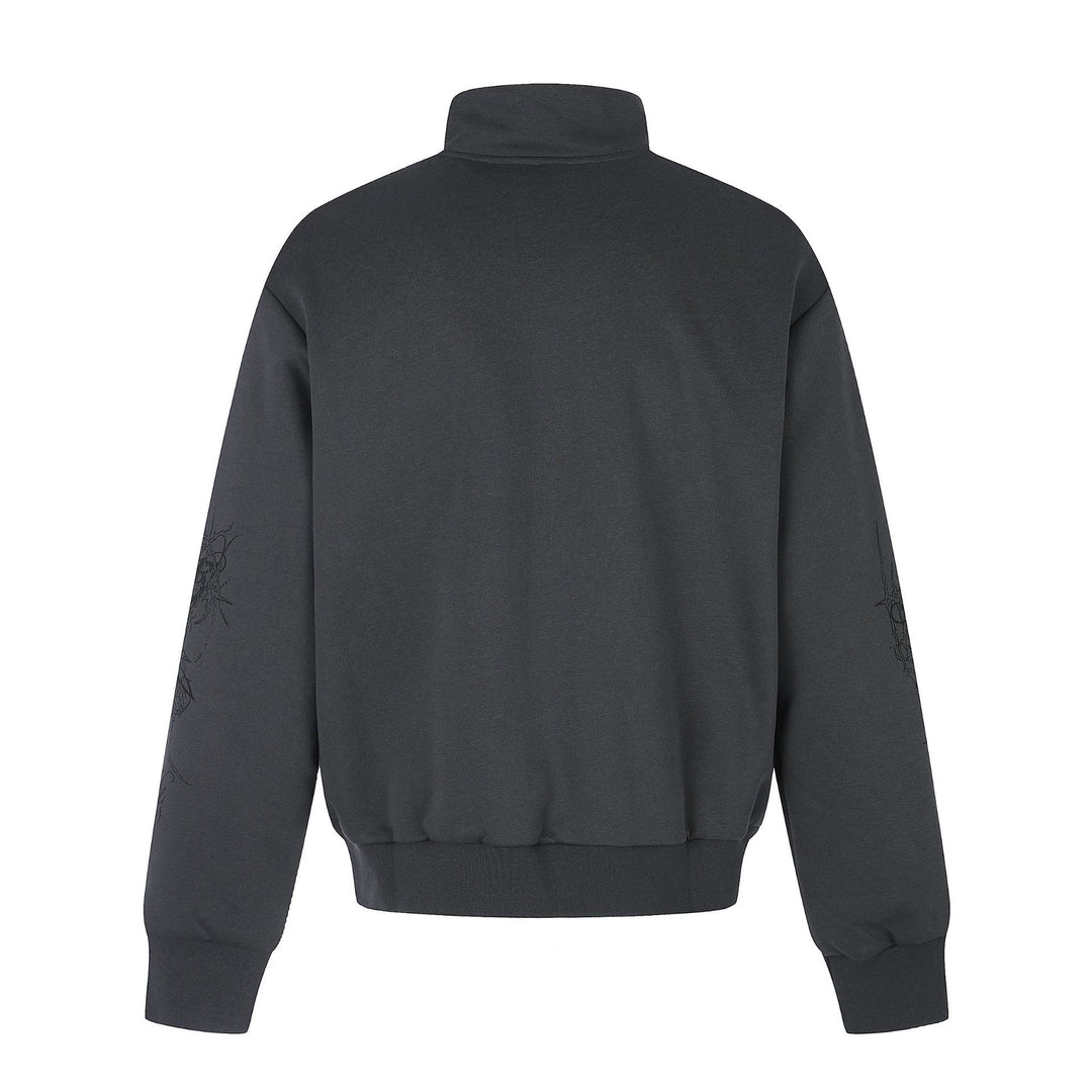 Damen Oversize-Sweatjacke mit Stehkragen und Leoparden-Print Shop Nory