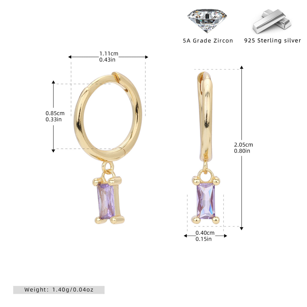 Damen Ohrhänger mit verführerischem Zirkonanhänger aus hochwertigem 925 Sterling Silber Shop Nory
